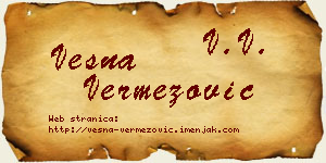 Vesna Vermezović vizit kartica